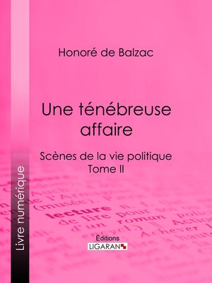 cover image of Une ténébreuse affaire